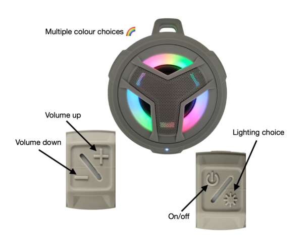 EBODA - Bluetooth Speaker Waterproof LED Lights